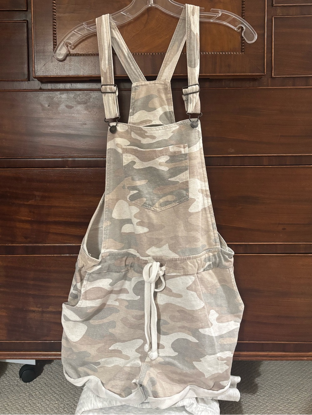 Camo One-Piece Short Overalls - Neutral Camo